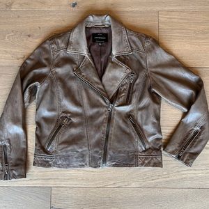 Lucky Brand Women’s Classic Leather Moto Jacket